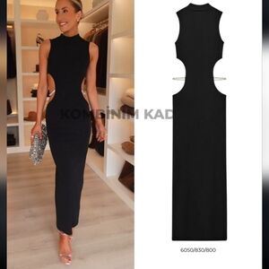 Zara JEWEL CUT OUT DRESS